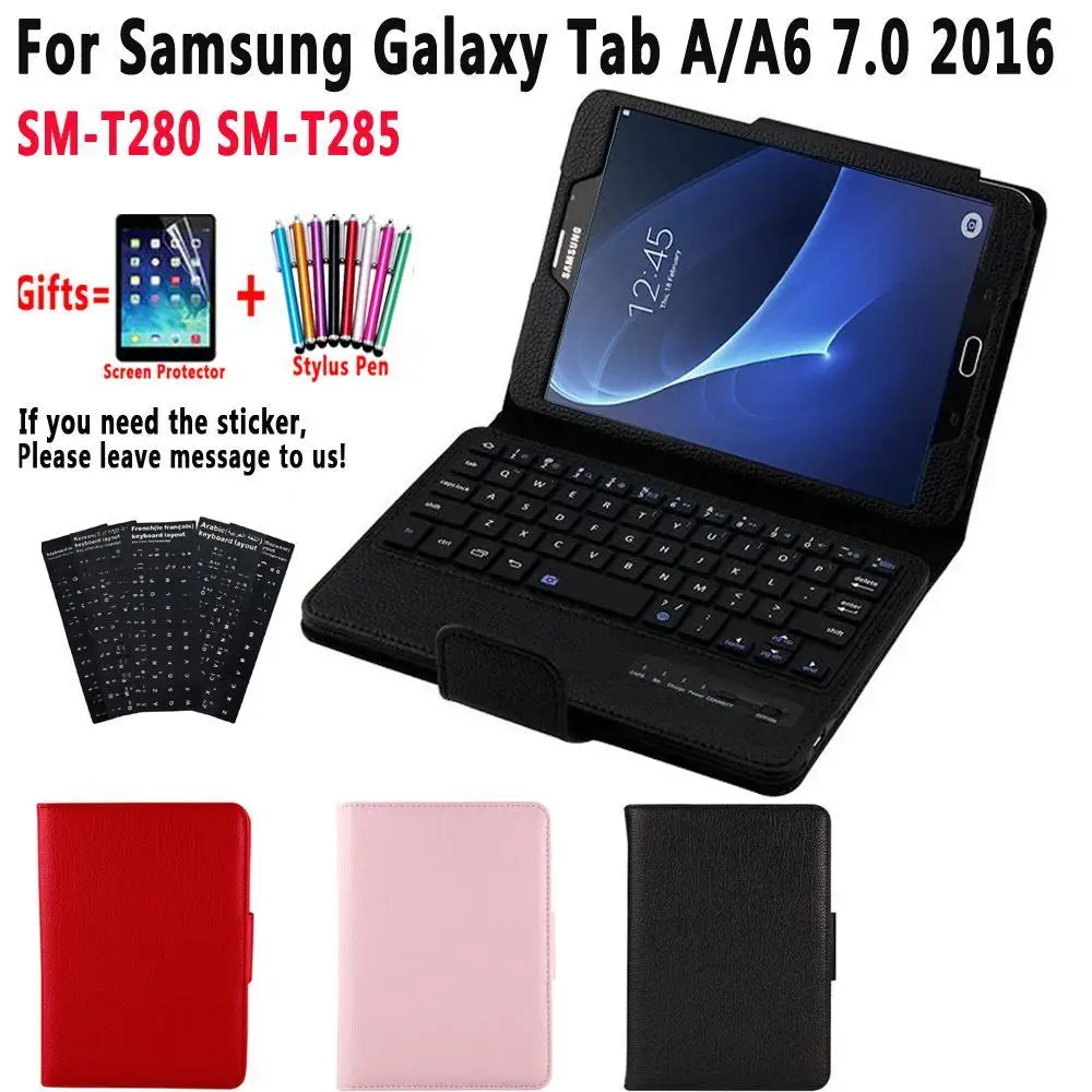  SM-T280 SM-T285 Cover Detach Bluetooth Keyboard Case for Samsung Galaxy Tab A A6 7.0 7 inch 2016 T2