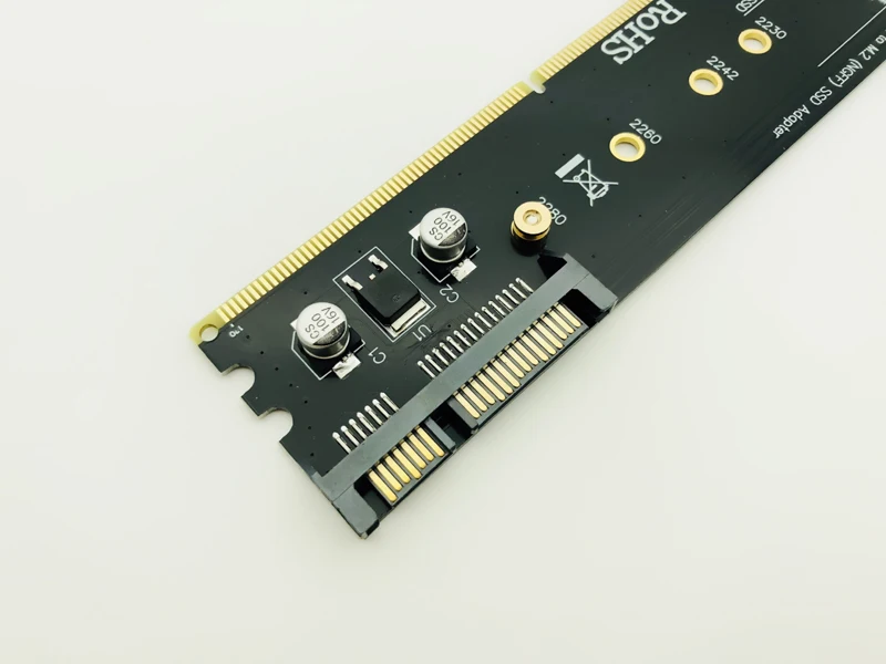 M.2 DDR2 слот адаптер Райзер DDR на M2 SSD Riser B Ключ NGFF M.2 SSD конвертер карта SATA питание 7Pin SATA порт передачи данных на материнскую плату