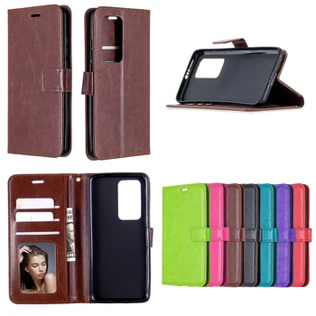

10pcs/lot PU leather Flip Wallet Phone Case For Huawei Honor Y7P P40 Lite E P40 Pro Nova 6 6SE TPU in inner Cover