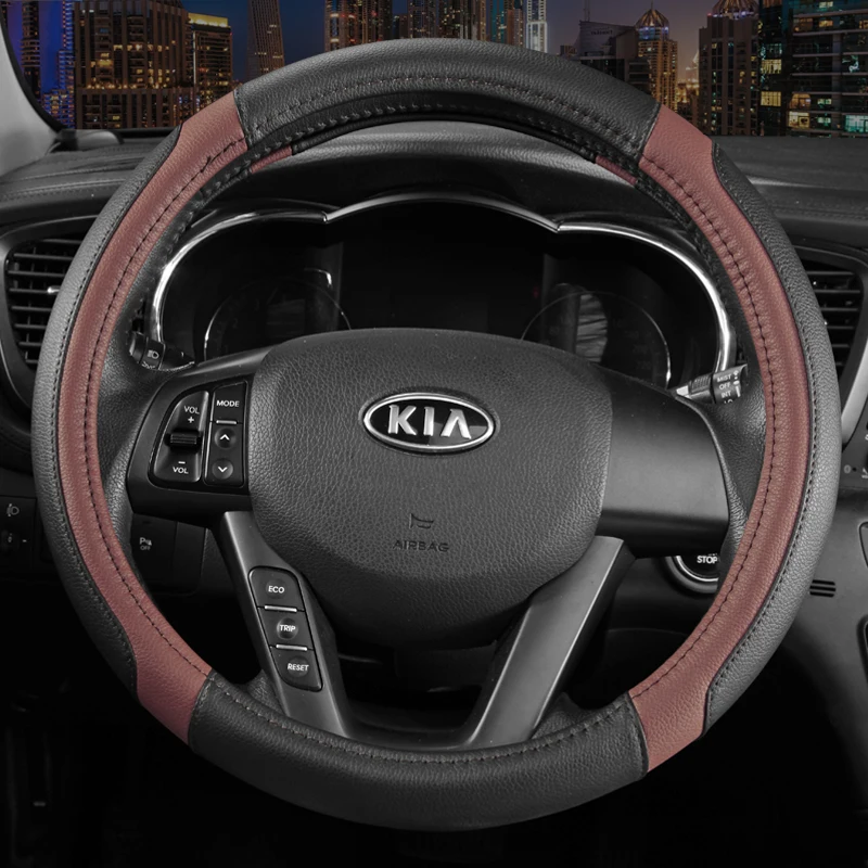Из искусственной кожи чехол рулевого колеса автомобиля для Kia Sportage 3 2011 2014 Ceed Cee 'd