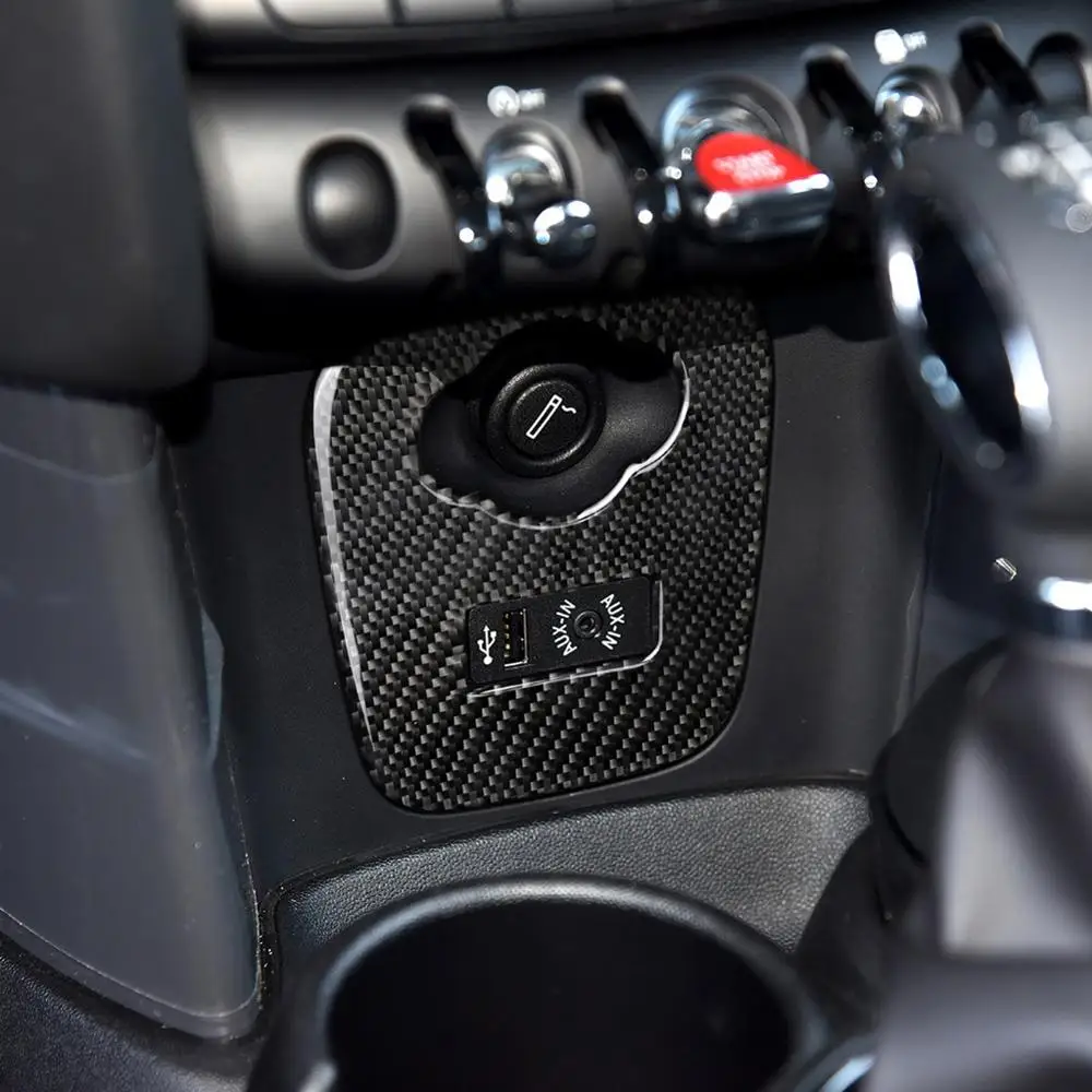 Аксессуары для салона автомобиля Mini Cooper F56 F55 F57 углеволоконная зажигалка USB AUX