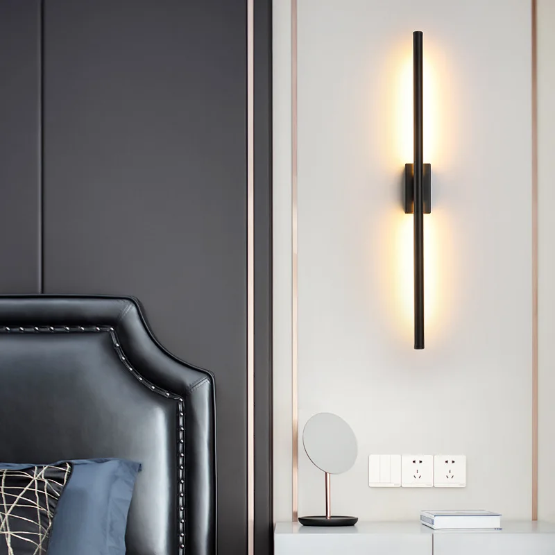 Modern-Simple-Linear-Tube-LED-Wall-Lamp-Up-Down-Background-Opposite ...