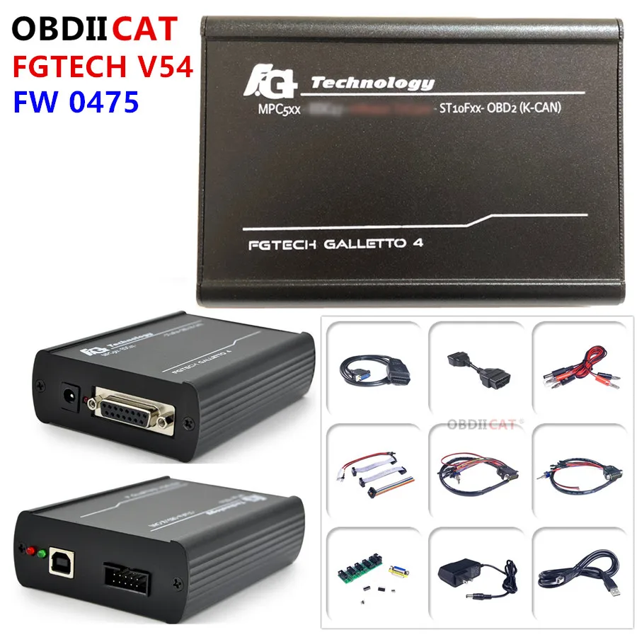 Fgtech Galletto 4 Master V54 полный чип 0475 FGTech Поддержка BDM Полная функция для KE-S-S KT-AG fg tech ECU