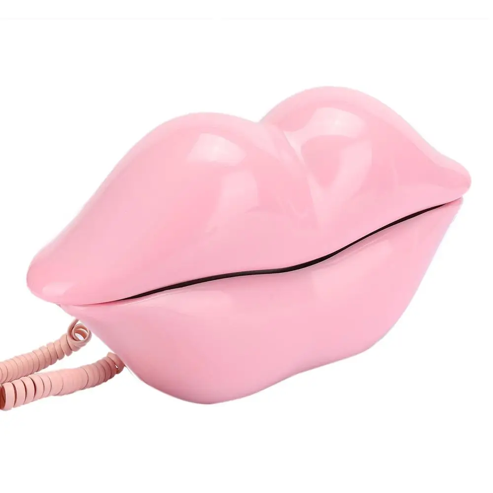 Lip-Shaped Electroplate Desktop Telephone