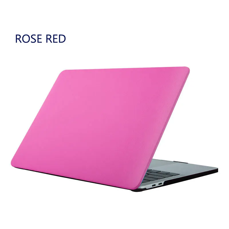 Rose red Для MacBook Air Pro retina 15 13 12 11 11,6 чехол для ноутбука ПВХ простой, матовый чехол для MacBook Air Pro 13,3 15,5 Coque Funda - Цвет: Rose red