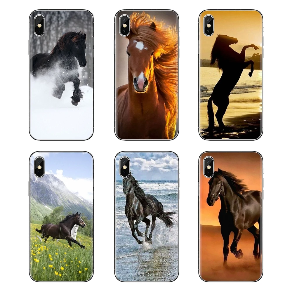 Чехол для телефона sony Xperia Z Z1 Z2 Z3 Z5 compact M2 M4 M5 E3 T3 XA Aqua LG G4 G5 G3 G2 Mini Wild horses Running at sunset Poster
