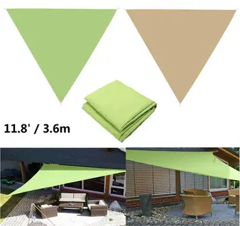 

Triangle Sun Shade Sail Canopy Waterproof UV Block for Patio and Outdoor 3.6m (Green)