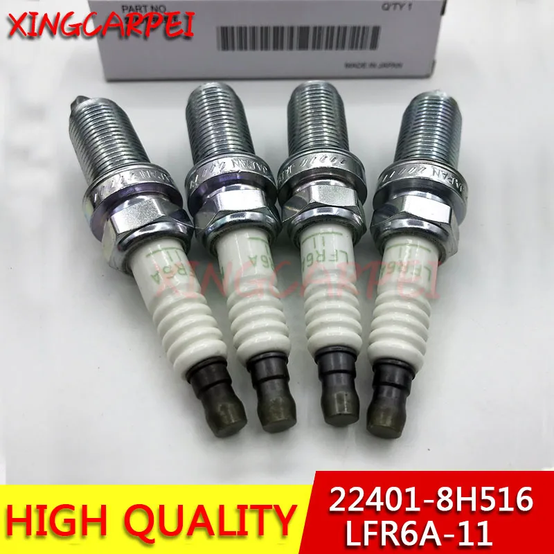 Hoge Kwaliteit 22401 8H516 LFR6A 11 4Pcs Iridium Power Bougie Voor