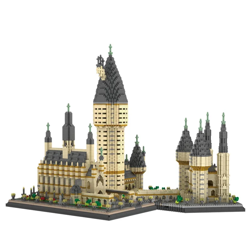 Ancient castle building model building blocks Street view assembling adult difficult toys and gifts decorative ornaments