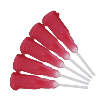 

150pcs 1/2" Plastic&PP Spiral Connector Adhesive Glue Tip Dispensing Needles 20Ga Pink