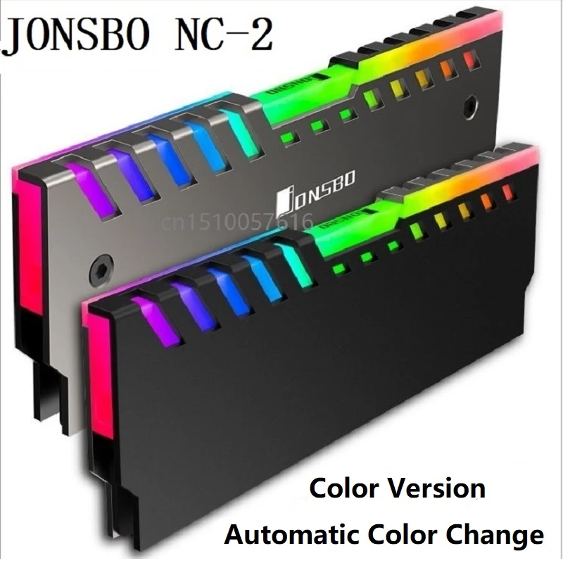 RGB Glowing Memory Heat Vest with Colorful Decorative Light Compatible with DDR3 DDR4 Desktop Chassis Computer Aluminum Heatsink 
