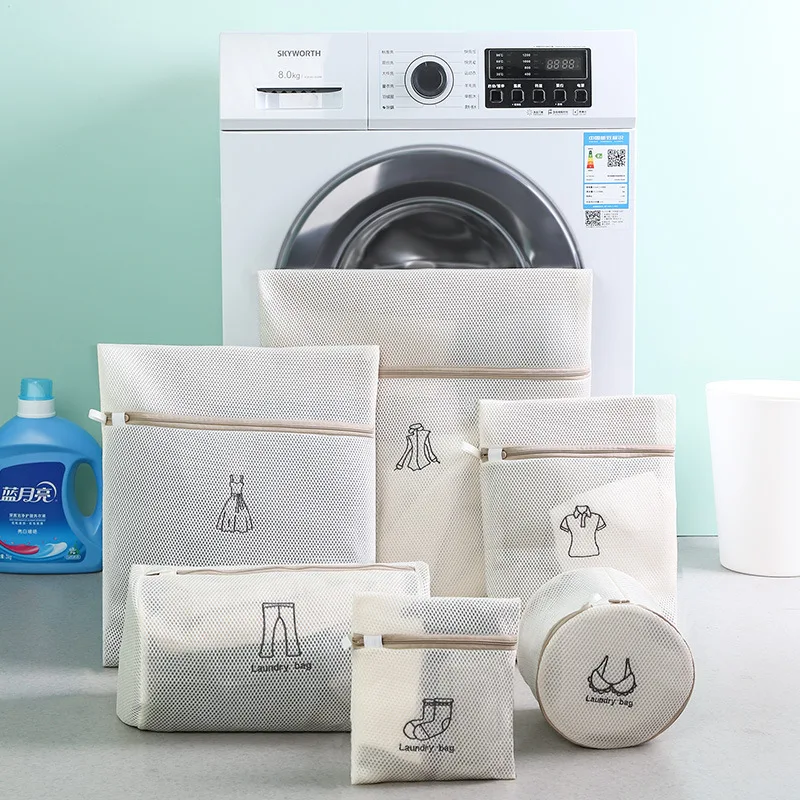 

Washing Machine Laundry Bags Household Large Size Thick Bra Underwear Sweater Cleaning Anti-Transformation String Bag Laundry Ba