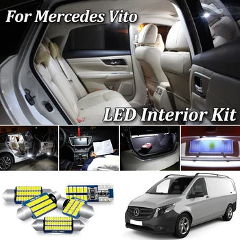 

White Canbus LED interior kit For Mercedes Benz Vito W638 W639 W447 LED interior License Plate lamp Light kit (1996-2018)