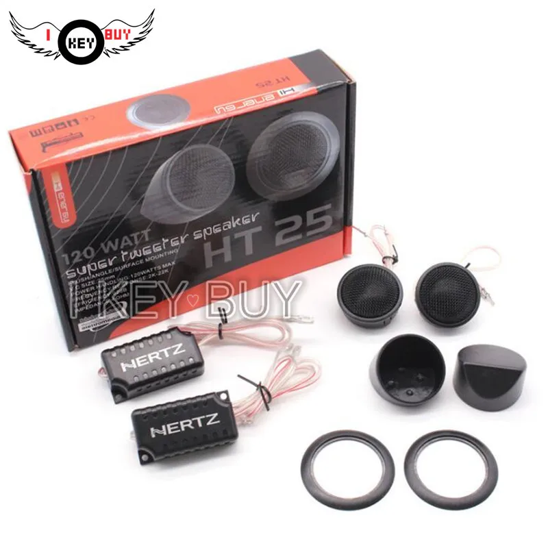 Spedizione Gratuita 1 Set Altoparlante Componente Potenza 120W Cupola Tweeter Auto Crossover Veicolo Auto Musica Haut Parleur Voiture