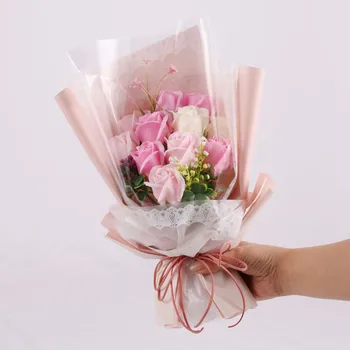 

11pcs Soap flowers Hand-made rose Simulated rose bouquet Christmas and valentine's day gifts Teacher's day gift