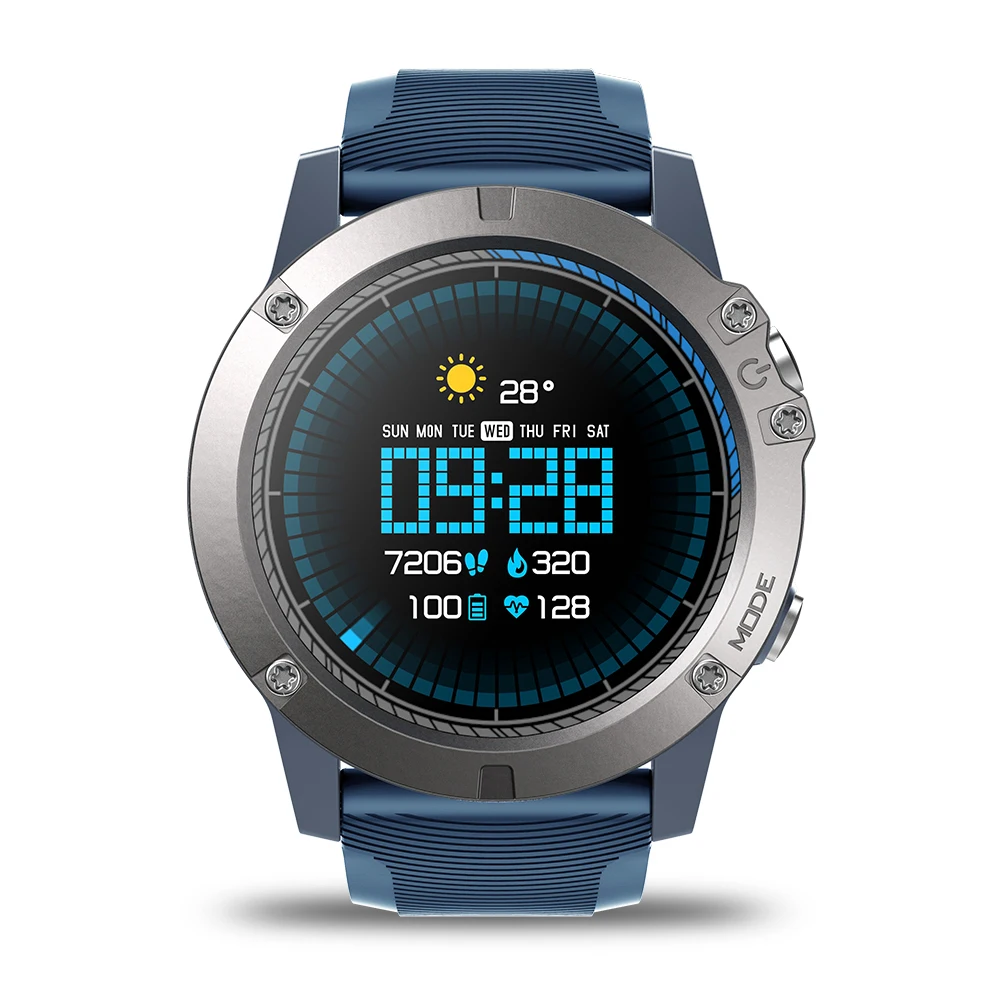 Zeblaze VIBE 3 Pro Smartwatch цветной сенсорный дисплей спортивные Смарт-часы пульсометр IP67 водонепроницаемый погода удаленный Музыка для мужчин - Цвет: blue