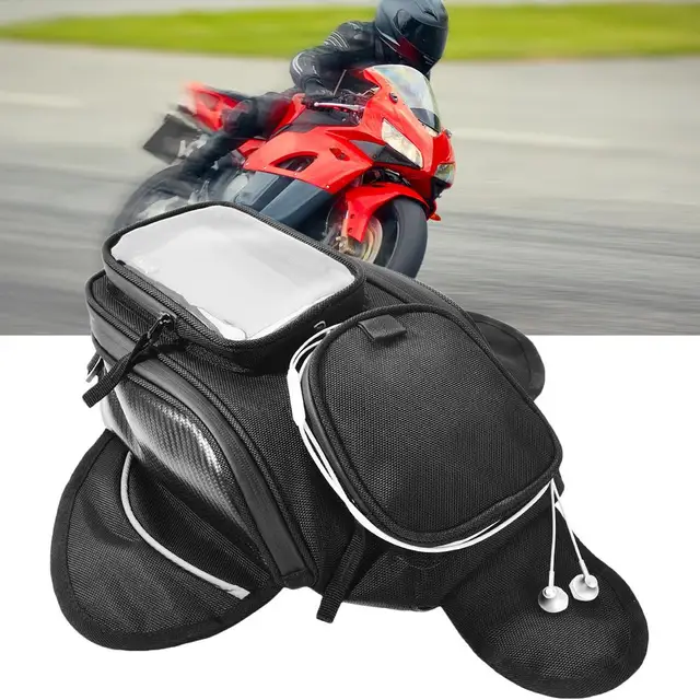 Maleta Moto Bolsa Magnu00e9tica Para Tanque De Motocicleta Tela