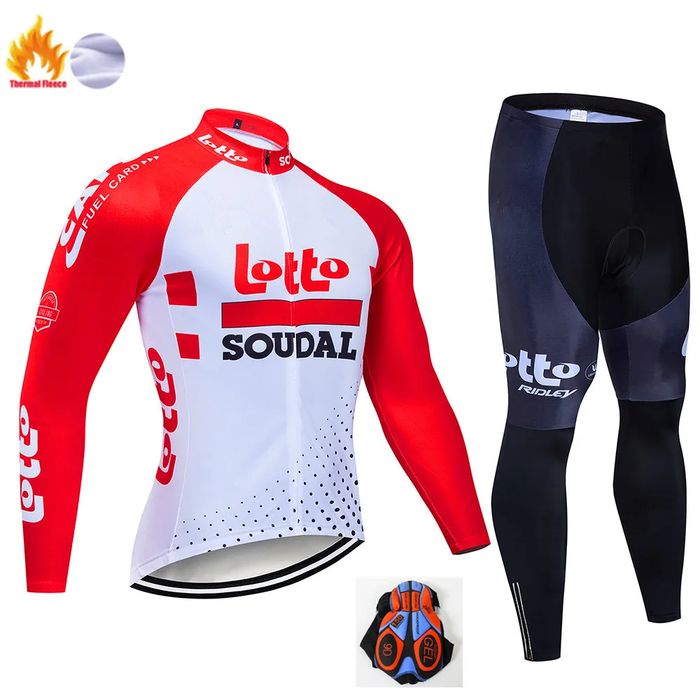 Ciclismo Джерси Equipo de ciclismo Traje de ciclismo Conjunto de bicicleta Jersey de lana catida de manga larga - Цвет: Fleece set
