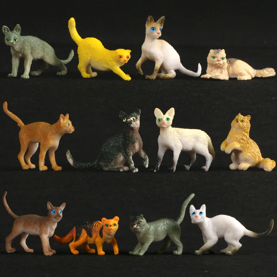 Details about   Artificial Simulated Cat Animals Figures Model Kids Birthday Development Toy SM 