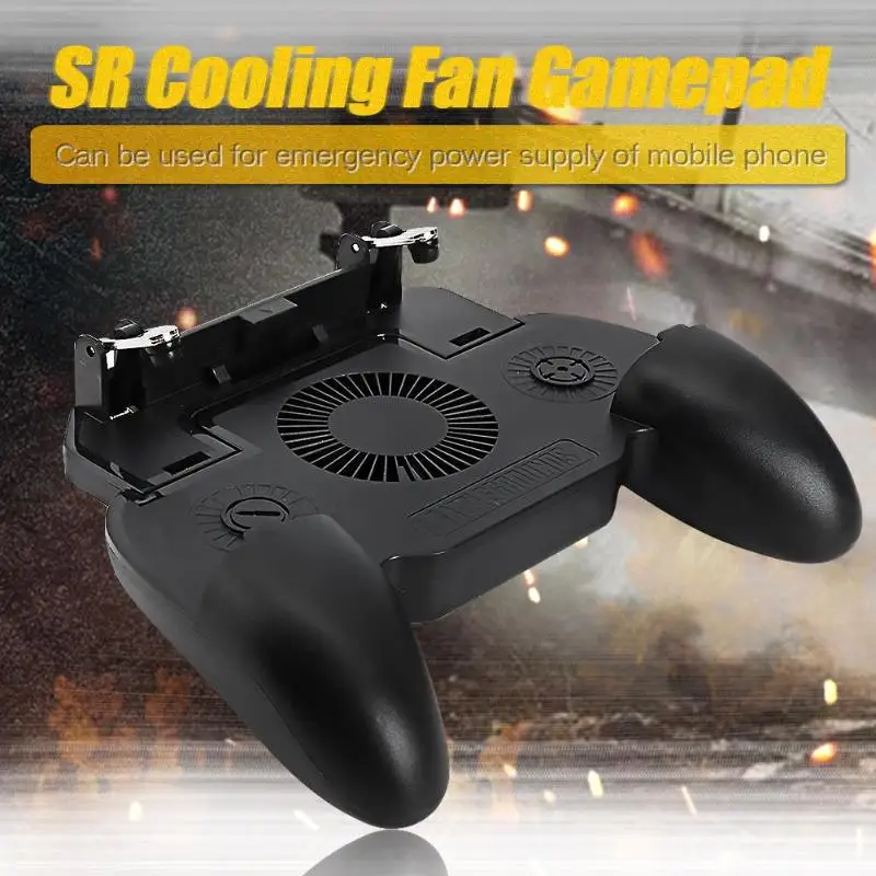  Cooling Fan Gamepad PUBG Trigger Button Game Controller for iOS Android Phone