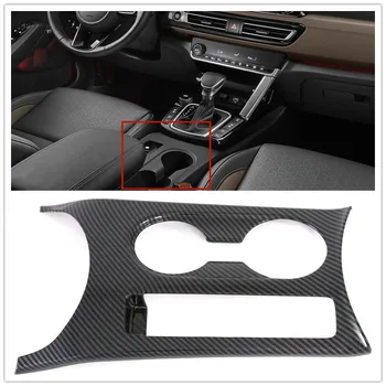 

LHD!!! For Kia Seltos 2019 2020 ABS Carbon Style Front Seat Water Cup Frame Cover Trim Car Interior Accessories 1PC