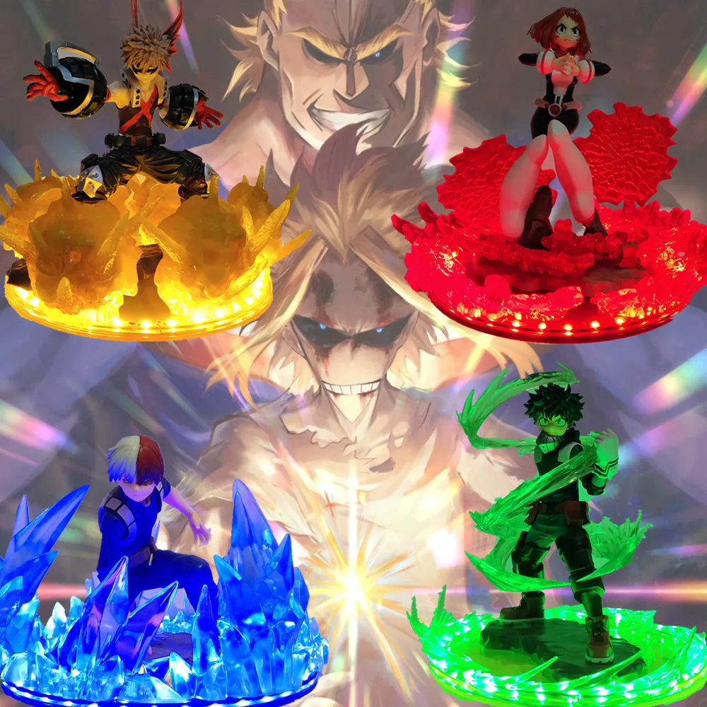 Фигурка героя моя геройская академия Izuku Todoroki Shoto Bakugou со светодиодным освещением