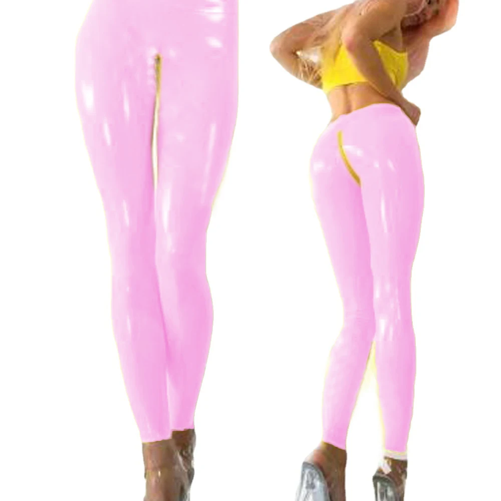 Women Sexy Shiny PU leather Leggings 