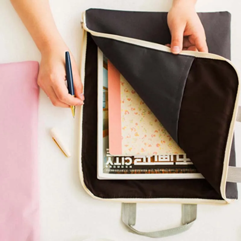 

Laptop Bag Canvas Protective Sleeve Briefcase Carrying Case Cover Handbag for Macbook iPad OUJ99