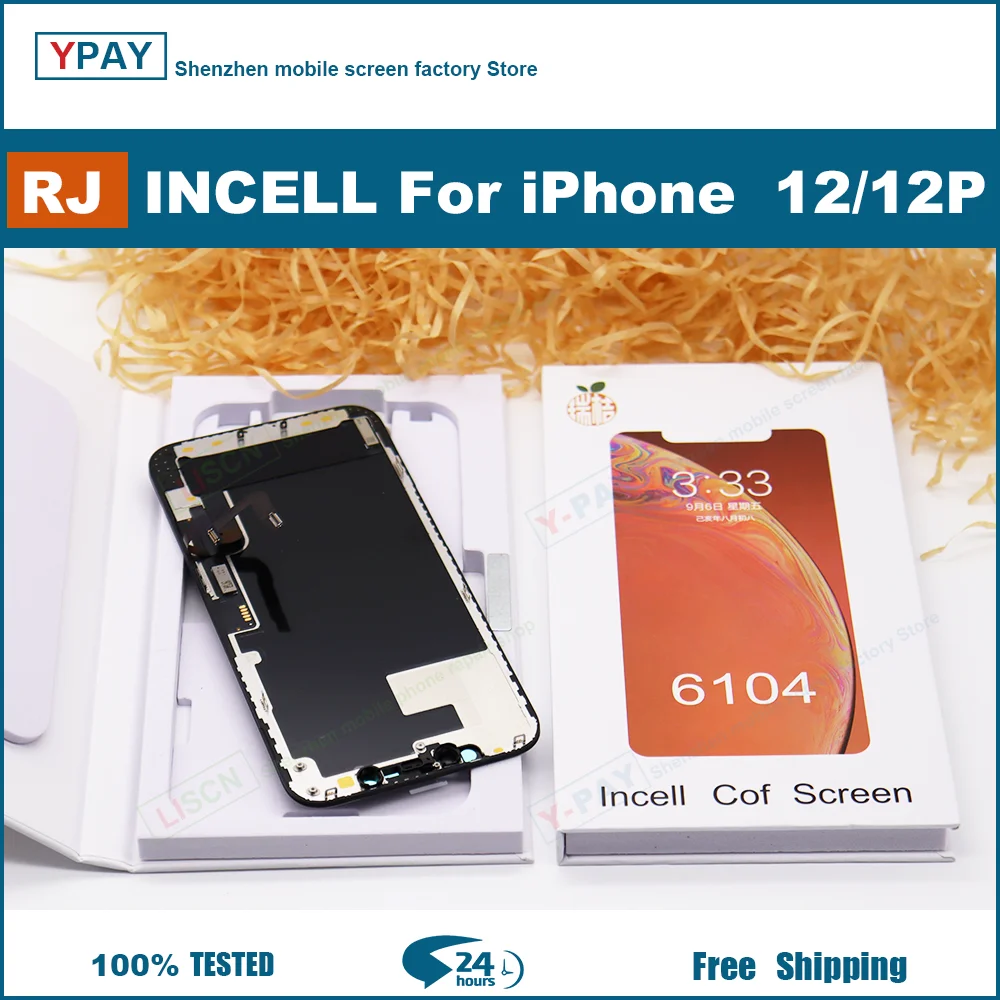 lcd cell phone RJ Screen For iPhone X Xs Max 11 12  LCD Display Touch Screen Digitizer Assembly No Dead Pixel Replacement Parts+Gift True tone screen for lcd phones by samsung