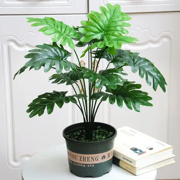 

45cm/70cm Artificial Green Simulation Bonsai Silk Leaf Pot Wedding Home Decorations Fake Bonsai Leaves Tree Plant Accessories