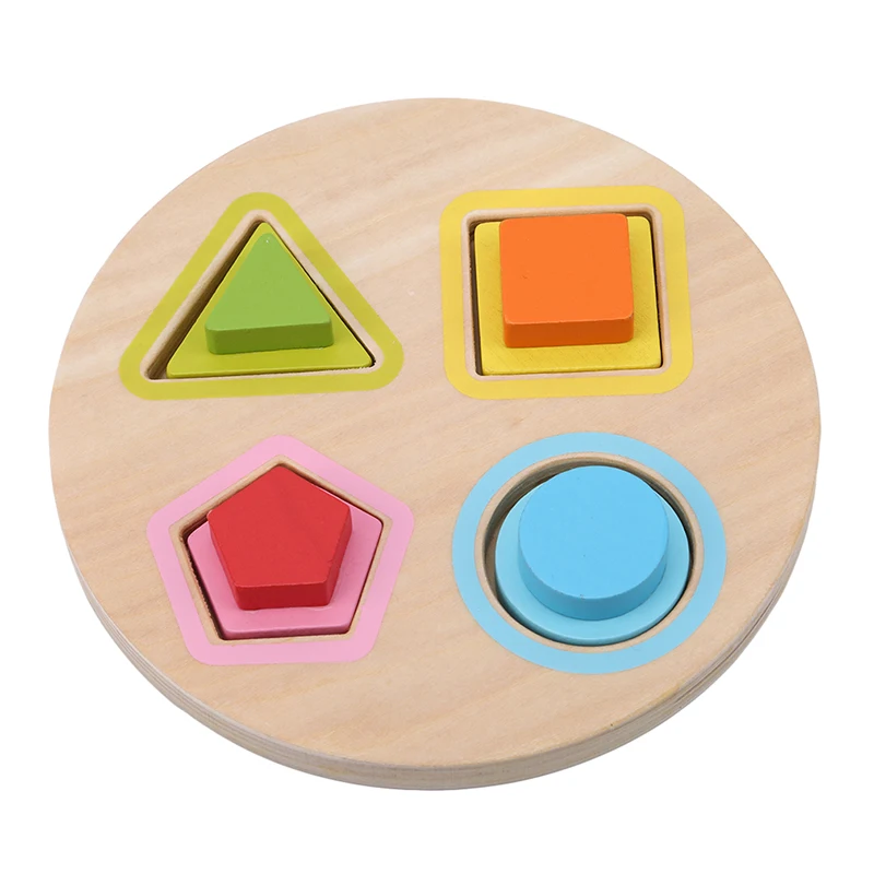 

New Style Baby Toys Shape Building Color Block Color Geometry Building & Construction Toys Wooden Blocks Toys