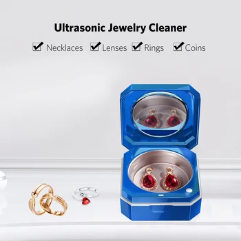 

Newest Portable Cute Jewelry Cleaning Box Fast Vibration Sonic Wave Device for Daily Care Ultrasonic Jewelry Cleaner