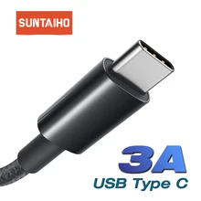 Suntaiho USB סוג C כבל עבור סמסונג S10 Huawei P30 פרו USB C נייד טלפון כבל טעינה מהירה סוג C כבל עבור Redmi הערה 7