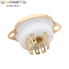 Chassis Mount 9pin Ceramic Vacuum Tube Socket Base FOR 12AX7 ECC82 6922 EL84 6DJ8 12AU7 12AT7 Hifi Audio Guitar Tube AMP DIY 10P 6