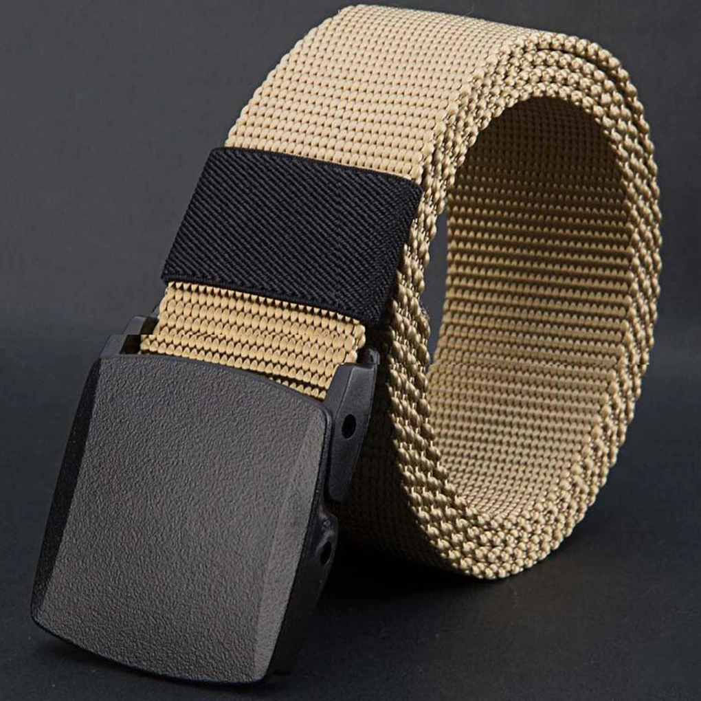 Men's casual fashion tactical belt alloy automatic buckle youth students belt outdoor sports training