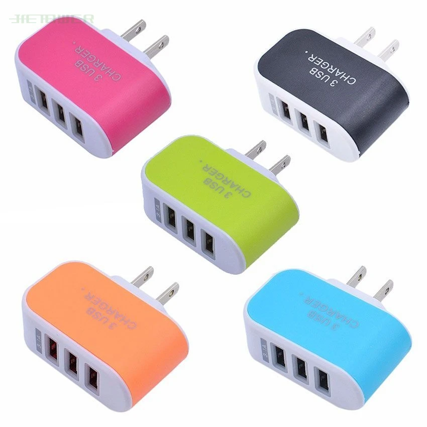 US $354.98 For IPhone Huawei HTC Samsung LG USEU Plug Universal 31A 5V Triple USB 3 Port Wall Home Travel AC Charger Adapter 300pcsLot