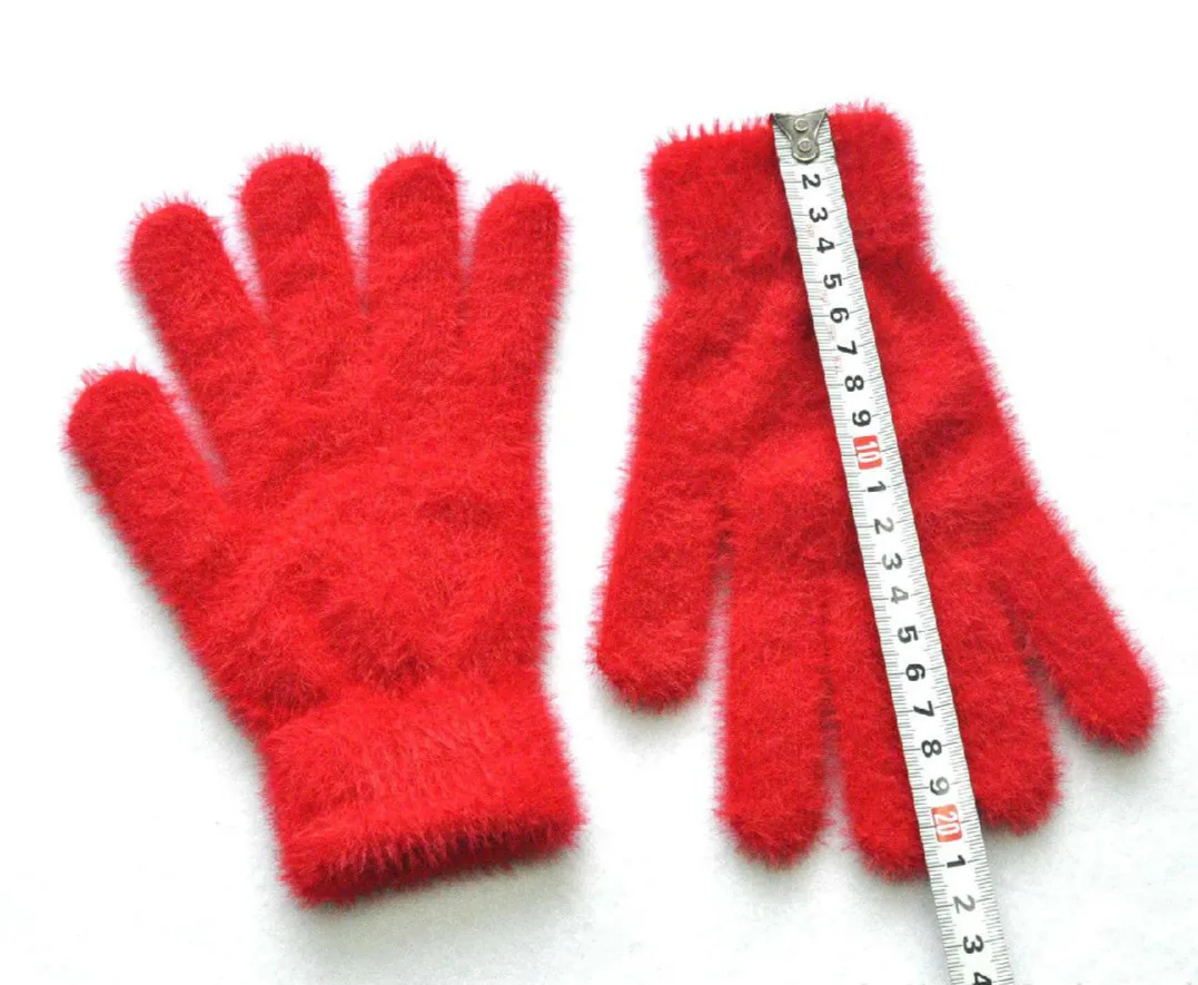 Imitate Mink Wool Knitting Glove Male Ma'am Winter Cycling Keep Warm Thickening Increase Down Gloves Quality Fingers Gaunlets