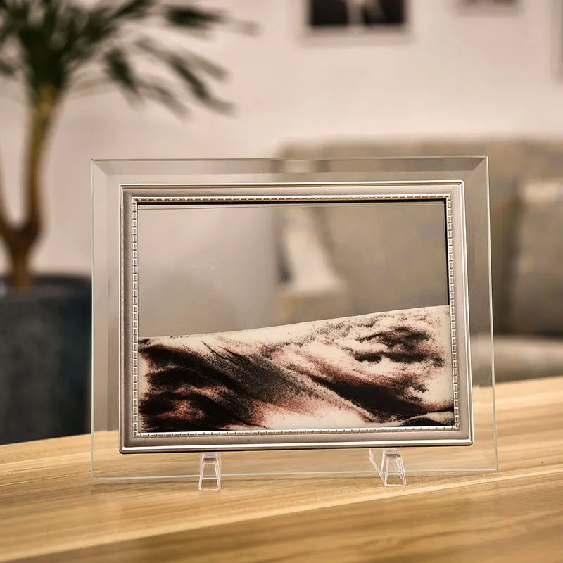 Креативное стекло сыпучий песок пейзаж картина для офиса гостиной 3D Стеклянная