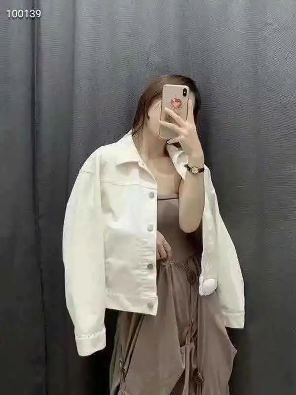 

Micro Amoy Special for 2019 Europe And America Autumn New Style Loose-Fit Versatile Fold-down Collar Long Sleeve Corduroy Jacket
