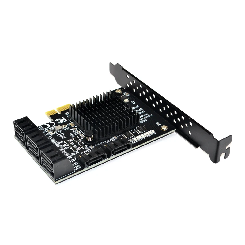 88SE9215 чип 8 портов SATA 3,0 Для PCIe Плата расширения PCI Express SATA адаптер SATA 3 конвертер с радиатором для HDD