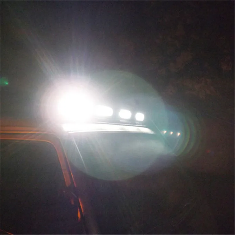 Roof Top Light for 4x4 SUV Jeep CRV Rectangle Lamps Black Bar White Lens (88cm) 3