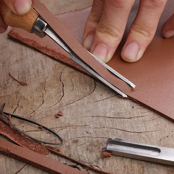 

French Leather Tools Cowhide Edger Handmade DIY Leather Carving Leather Art Leather Goods Wide Mouth Side Shovel Trimming Tool