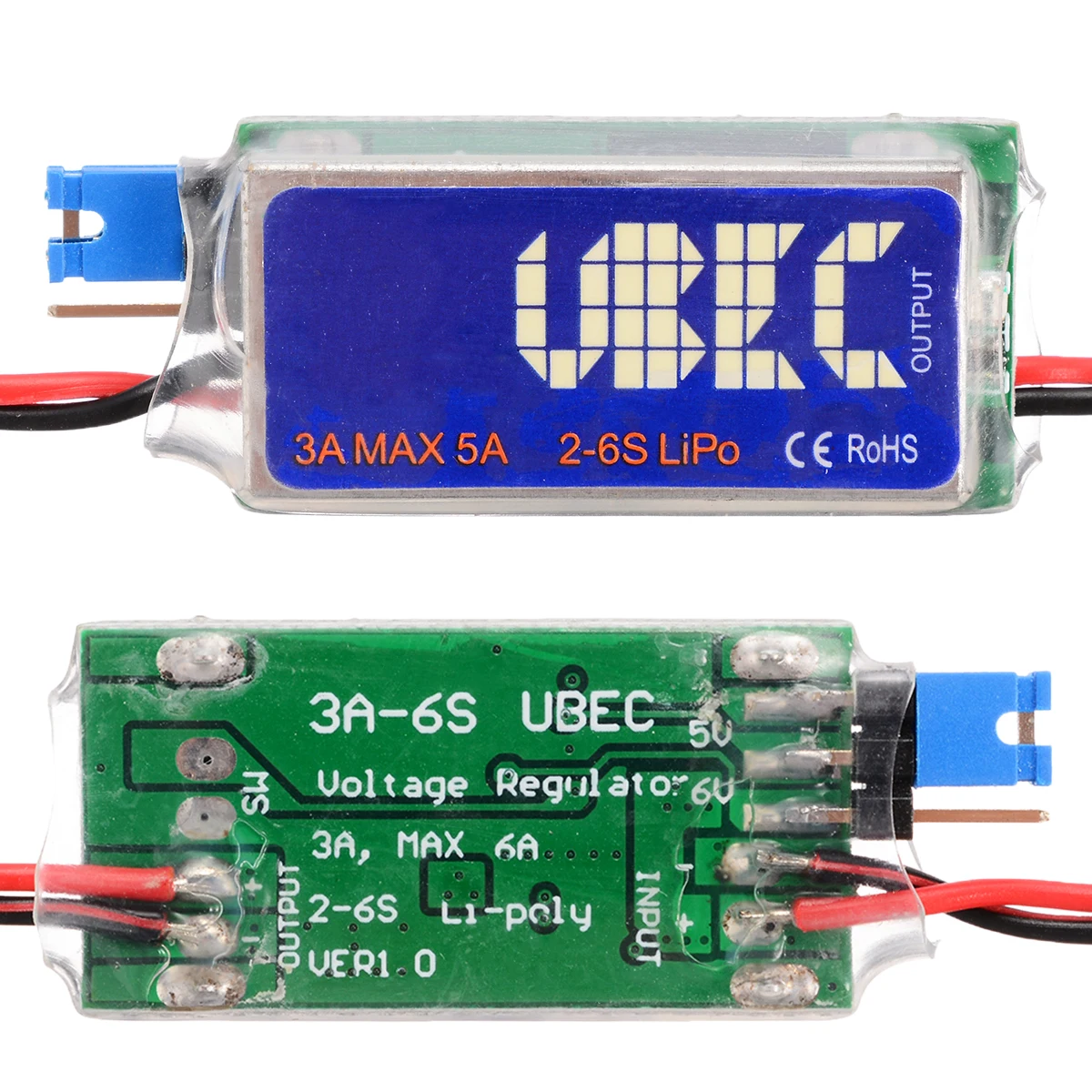 For UBEC Switch 5V 6V Output Voltage 3A Max 5A Switch Mode Lowest RF Noise BEC Switching Regulator for RC Models Accessories
