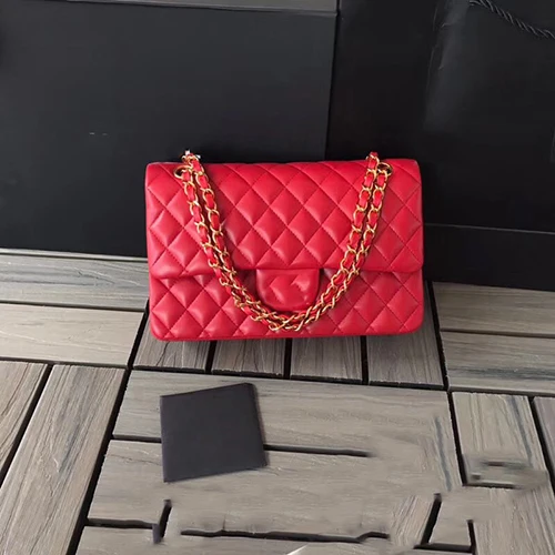 Классический стиль, ромбовидная решетка, сумка через плечо, топовая сумка, роскошные сумки, женские сумки, дизайнерские, известный бренд, кожа, качество - Цвет: Красный