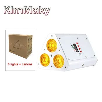 

6pcs/lot Battery powered wireless led triangle par IR wireless wedge uplights