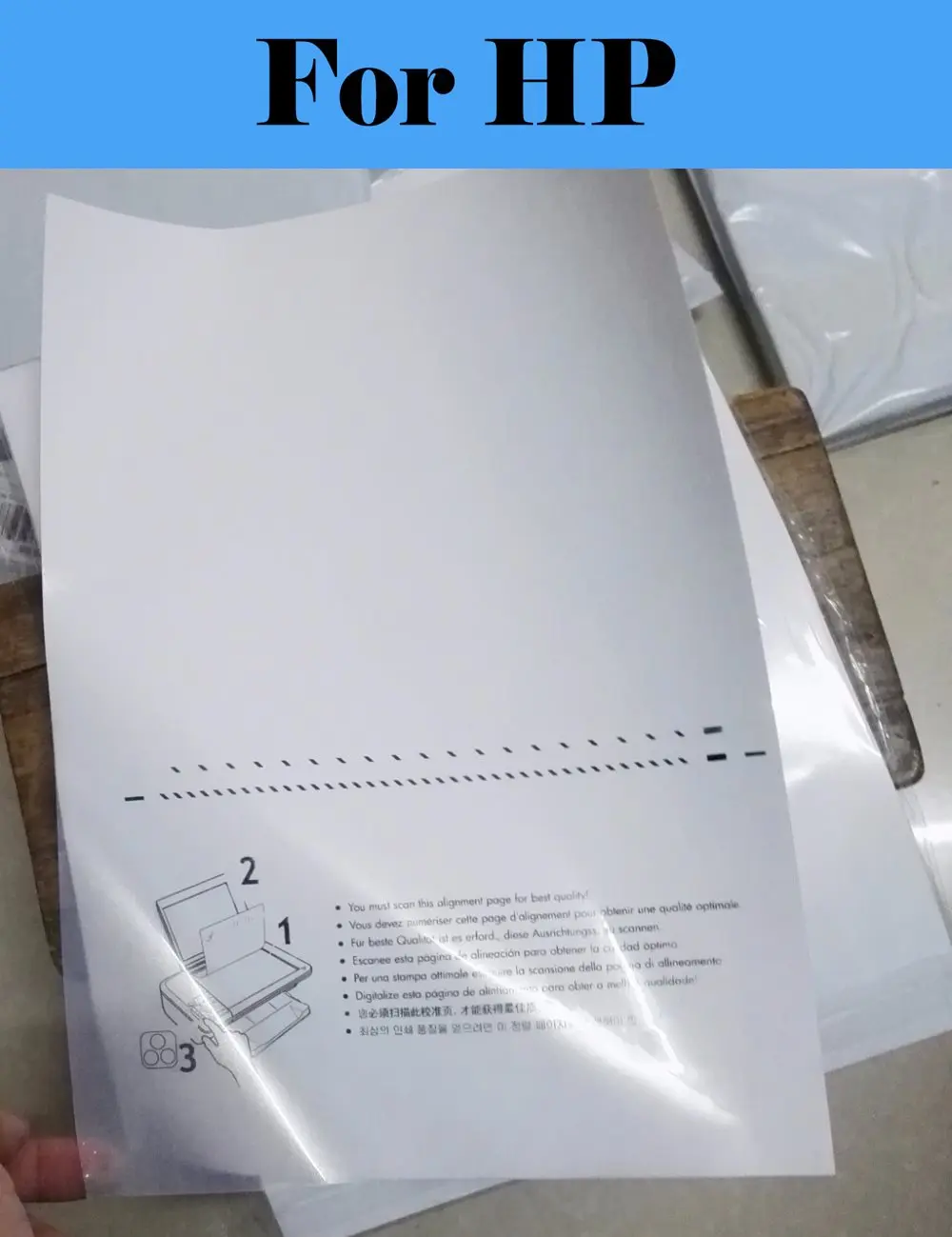 

Printer 85 micron thickness A4 fog transparent clear PET label paper for HP PageWide Pro Sprocket 200 Tango X Envy 5549