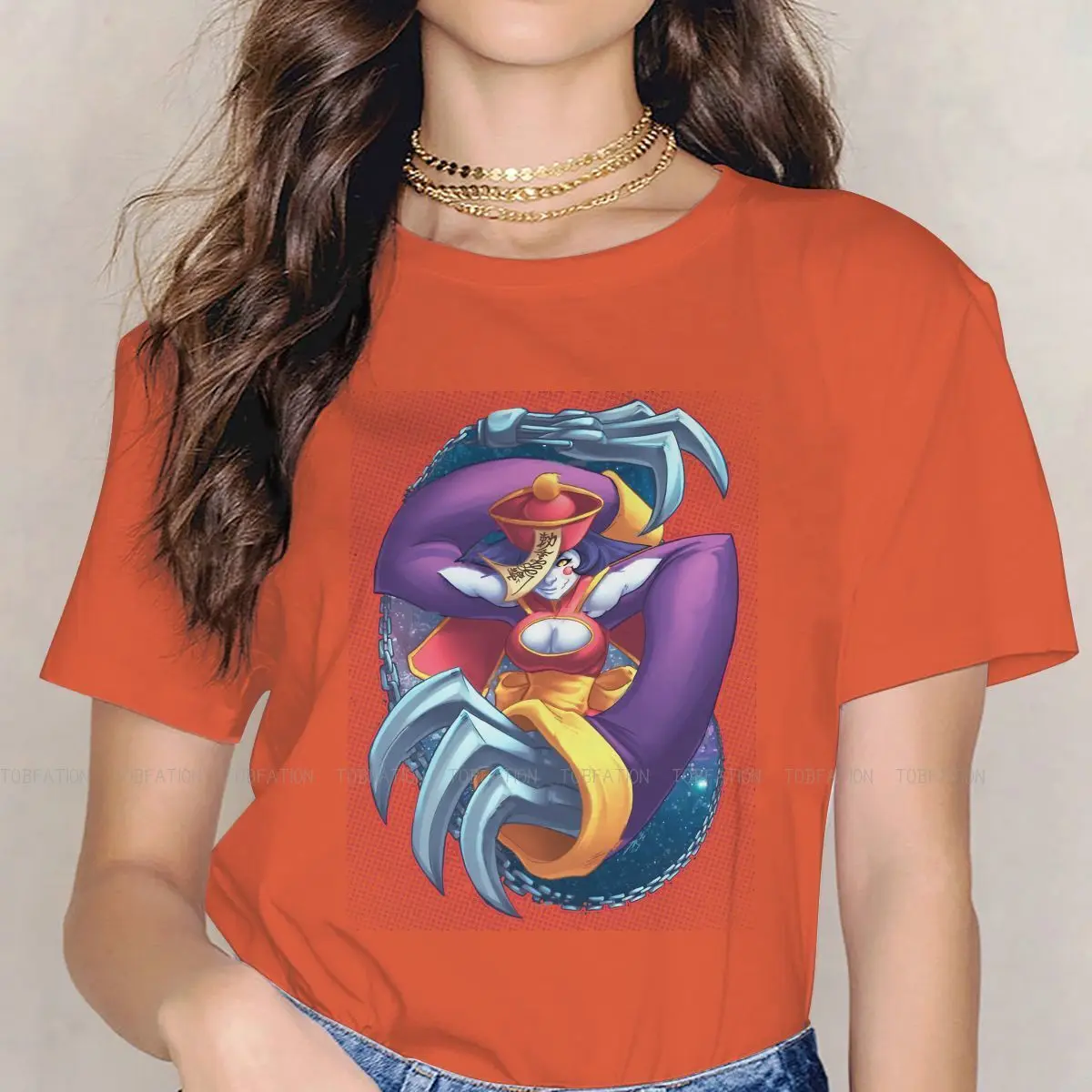 Darkstalkers Vampire Vanpaia Game Crewneck TShirts Hsien Ko LeiLei Print 4XL 5XL Woman's T Shirt Hipster Clothing | Женская одежда