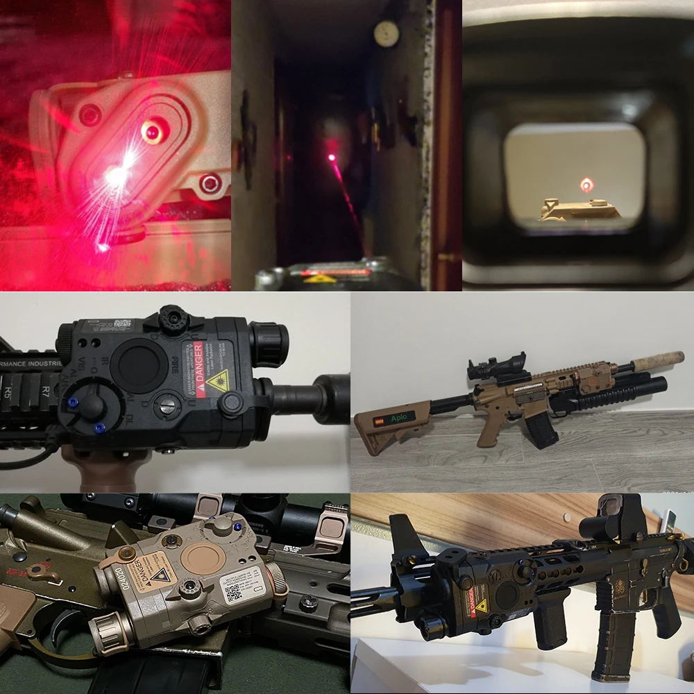 WADSN Airsoft LA-5C PEQ15 Red Dot IR Laser Weapon Flashlight Tactical LA5 PEQ-15 Laser Sight 200 Lumes Hunting Armas Scout Light