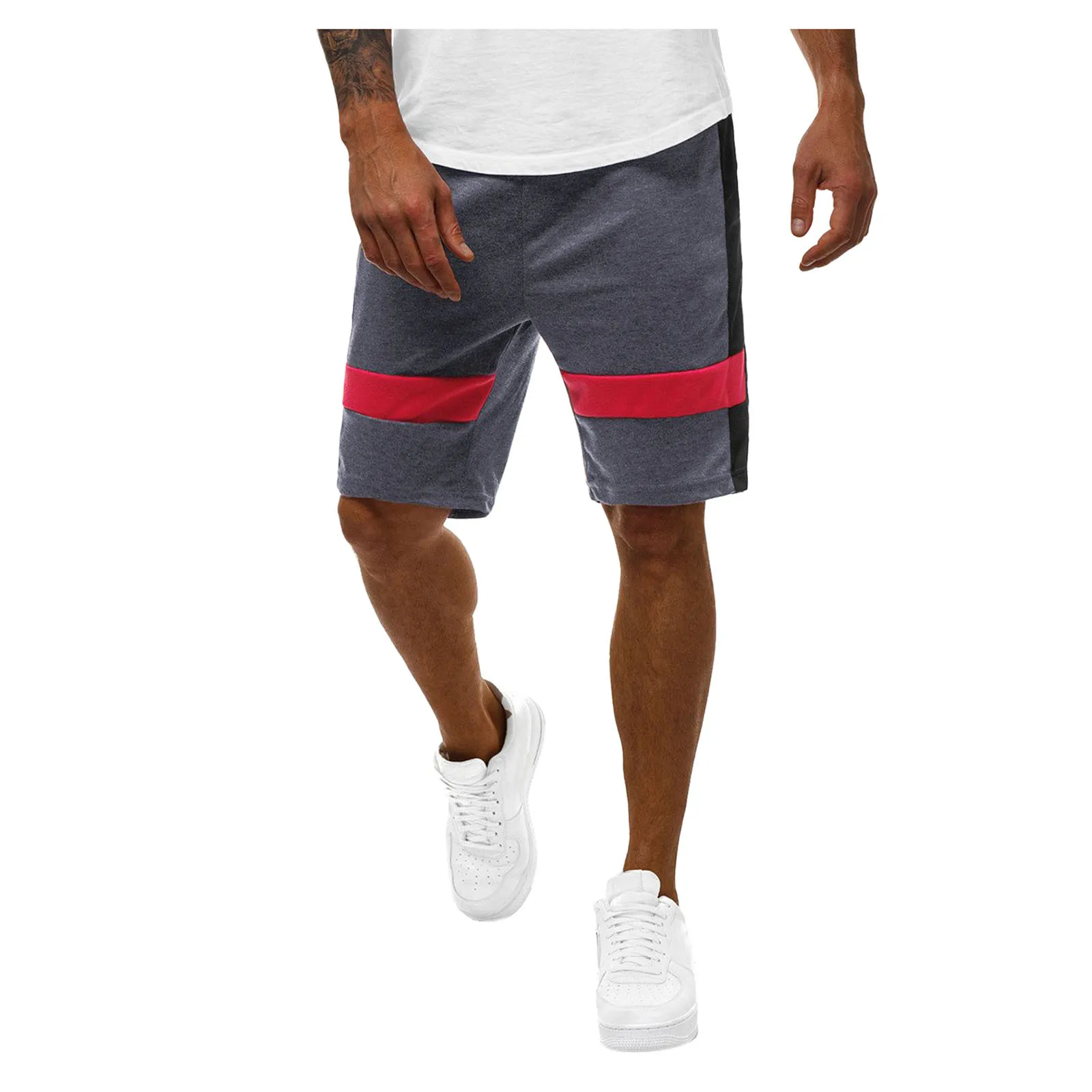 En venta Bañador para la playa para hombre, pantalones cortos deportivos de bolsillo para culturismo, informales, transpirables, para correr, primavera y verano, gran oferta 8bWZwYo9mR6