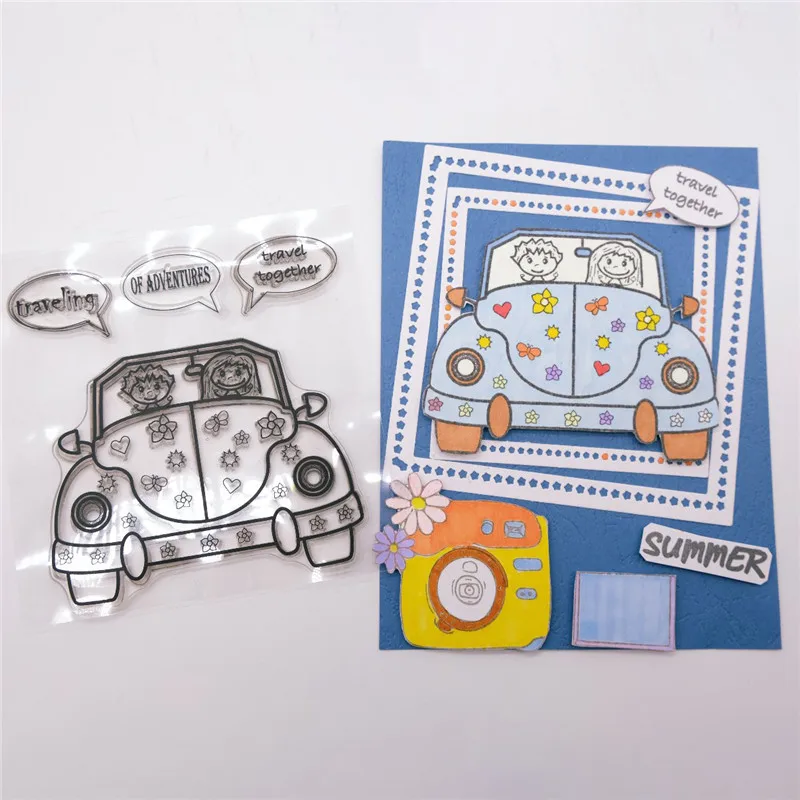 

Flower Animal Letter Leaves Car Silicone Clear Stamp Seal for Card Making DIY Scrapbook Embossing Album Paper Decor Craft Art